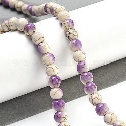 Baking Paint Synthetic Turquoise Beads Strands&nbsp;G-H060-03E