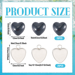 20Pcs 304 Stainless Steel Pendant Cabochon Settings for Fashion Jewelry&nbsp;STAS-TA0006-23