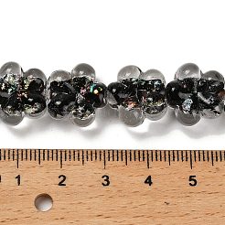 Handmade Dichroic Foil Glass Beads Strands&nbsp;DICH-U001-04B