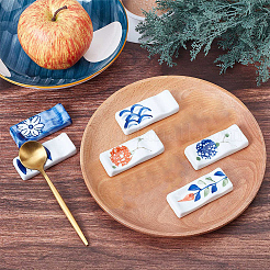 4Pcs 4 Style Porcelain Chopsticks Stand&nbsp;DJEW-CP0001-03