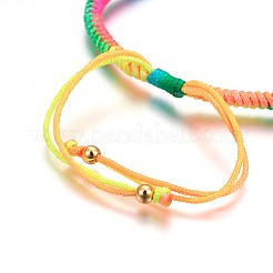 Nylon Cord Braided Bead Bracelets Making&nbsp;BJEW-F360-F16