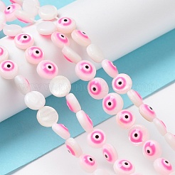 Natural Freshwater Shell Enamel Beads Strands&nbsp;BSHE-P033-04A