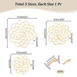 3Pcs 201 Stainless Steel Flower Arrangement Insert Lids&nbsp;DIY-UN0005-92G