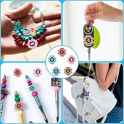 10Pcs 5 Colors Silicone Focal Beads&nbsp;SIL-CJ0001-57