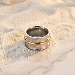 304 Stainless Steel Wide Band Finger Rings&nbsp;WG759FC-01