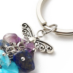 Natural & Synthetic Gemstone Beaded Keychain&nbsp;KEYC-JKC00344-02