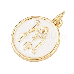 Brass Enamel Pendants&nbsp;KK-L251-02G-D04