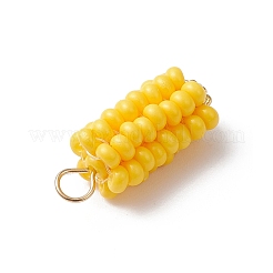 Glass Seed Beaded Corn Pendants&nbsp;PALLOY-MZ01108
