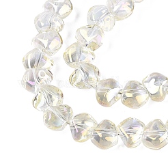 Electroplate Transparent Glass Beads Strands&nbsp;EGLA-Q133-01A-12