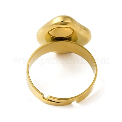 Ion Plating(IP) 304 Stainless Steel Twist Rhombus Adjustable Rings with ABS Imitation Pearl Beaded&nbsp;STAS-D089-24G