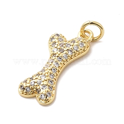 Brass Micro Pave Cubic Zirconia Pendants&nbsp;KK-H529-19G