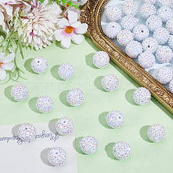 50Pcs Resin Rhinestone Beads&nbsp;RESI-PA0001-45B