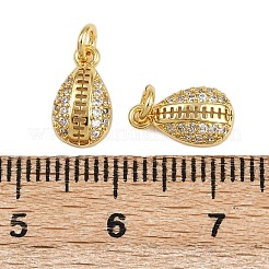 Brass Micro Pave Cubic Zirconia Pendants&nbsp;KK-D424-05G