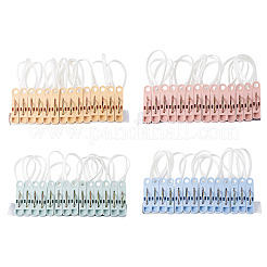 60Pcs 4 Colors Plastic Clothespin&nbsp;KY-TA0001-64