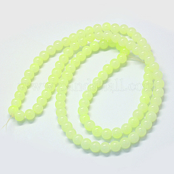 Baking Paint Imitation Jade Glass Round Bead Strands&nbsp;LS-DGLA-Q021-4mm-21