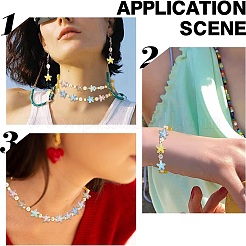 100Pcs Two Tone Transparent Glass Beads&nbsp;GLAA-CJ0001-84