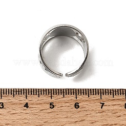 Religion 201 Stainless Steel with Rhinestone Open Cuff Rings for Men&nbsp;RJEW-Z135-01P