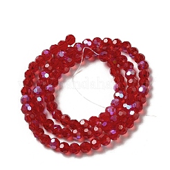 Electroplate Transparent Glass Beads Strands&nbsp;EGLA-A035-T4mm-L07