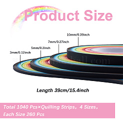 4Sets 4 Styles Rectangle Quilling Paper Strips&nbsp;DIY-CP0012-30