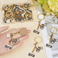 20Pcs Alloy Enamel Charm Keychains&nbsp;KEYC-SC00024
