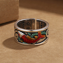 Retro Ethnic Style Brass Adjustable Cuff Rings&nbsp;FS-WG2D462-01