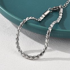 304 Stainless Steel Rope Chain Bracelets for Women&nbsp;LS-BJEW-Q051-04P