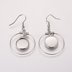 Stainless Steel Dangle Earrings&nbsp;EJEW-WH0004-01P