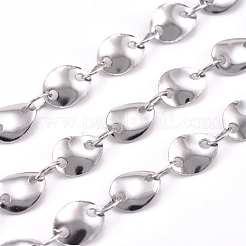 Tarnish Resistant 304 Stainless Steel Flash Twisted Slice Link Chains&nbsp;CHS-D028-02P