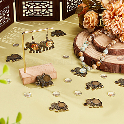 DIY Blank Elephant Pendant Making Kit&nbsp;DIY-PH0021-41