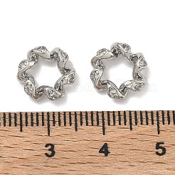 Brass Micro Pave Clear Cubic Zirconia European Beads&nbsp;KK-D228-03P