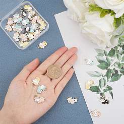 Light Gold Plated Alloy Pendants&nbsp;ENAM-SC0001-73LG