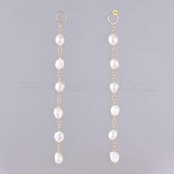 Natural Cultured Freshwater Pearl Dangle Earrings&nbsp;EJEW-JE03827-01