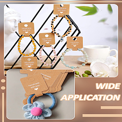 50Pcs Hair Tie Paper Display Cards&nbsp;CDIS-LP0001-03