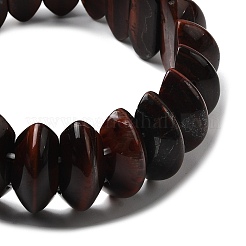 Bicone Natural Red Tiger Eye Beads Stretch Bracelets for Women Men&nbsp;BJEW-C097-05Q