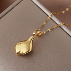 Vintage 304 Stainless Steel Flower Pendant Necklaces for Women&nbsp;UY1558