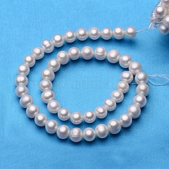 Potato Natural Cultured Freshwater Pearl Beads Strands&nbsp;PEAR-E007-9-10mm-AAA
