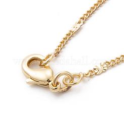 Rack Plating Brass Handmade Necklaces&nbsp;CHC-E011-07A-2mm-G