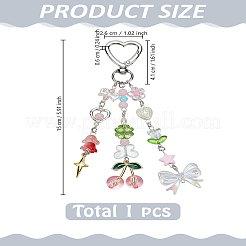 1Pc Alloy Resin Pendant Decorations&nbsp;HJEW-LP0002-86B