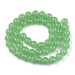 Imitation Jade Glass Beads Strands&nbsp;GLAA-T032-J8mm-02