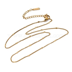 1.5MM Unisex 304 Stainless Steel Textured Oval Curb Chain Necklaces&nbsp;NJEW-P356-07B-G
