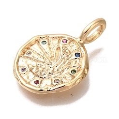Brass Micro Pave Cubic Zirconia Pendants&nbsp;KK-U038-16G