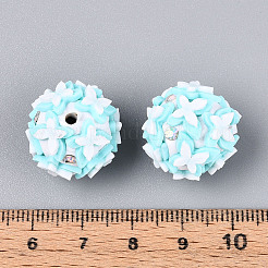 Handmade Polymer Clay Rhinestone and Resin Beads&nbsp;CLAY-T022-01C