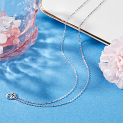 1Pc 925 Sterling Silver Cable Chain Necklaces&nbsp;NJEW-BBC0001-14