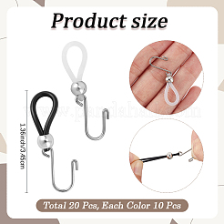 20Pcs 2 Colors Iron Zipper Holder Upper&nbsp;FIND-CP0002-85