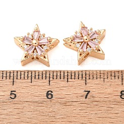 Brass Micro Pave Cubic Zirconia Beads&nbsp;CU-CBAEC99-31G-03
