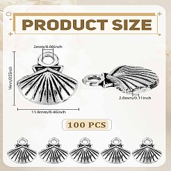 100Pcs Tibetan Style Alloy Charms&nbsp;FIND-LP0006-39