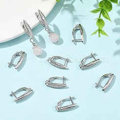 SHEGRACE Brass Micro Pave Cubic Zirconia Hoop Earring Findings&nbsp;XGRQ79867-941P