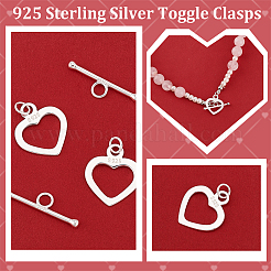 2Pcs 925 Sterling Silver Toggle Clasps&nbsp;FIND-PH0022-60