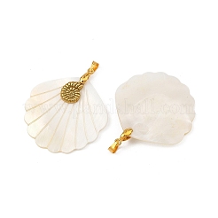 Natural Freshwater Shell Carved Pendants&nbsp;PALLOY-JF05825