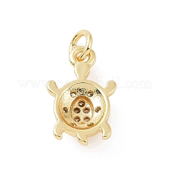 Brass Micro Pave Cubic Zirconia Charms&nbsp;KK-C012-30G